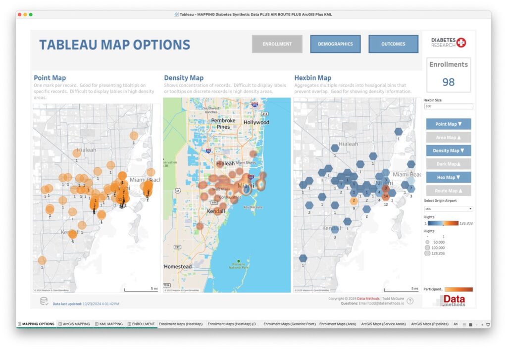 Tableau Hex Bin Map Options